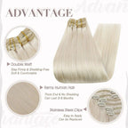 Platinum Blonde 100% Remy Human Hair（#60）