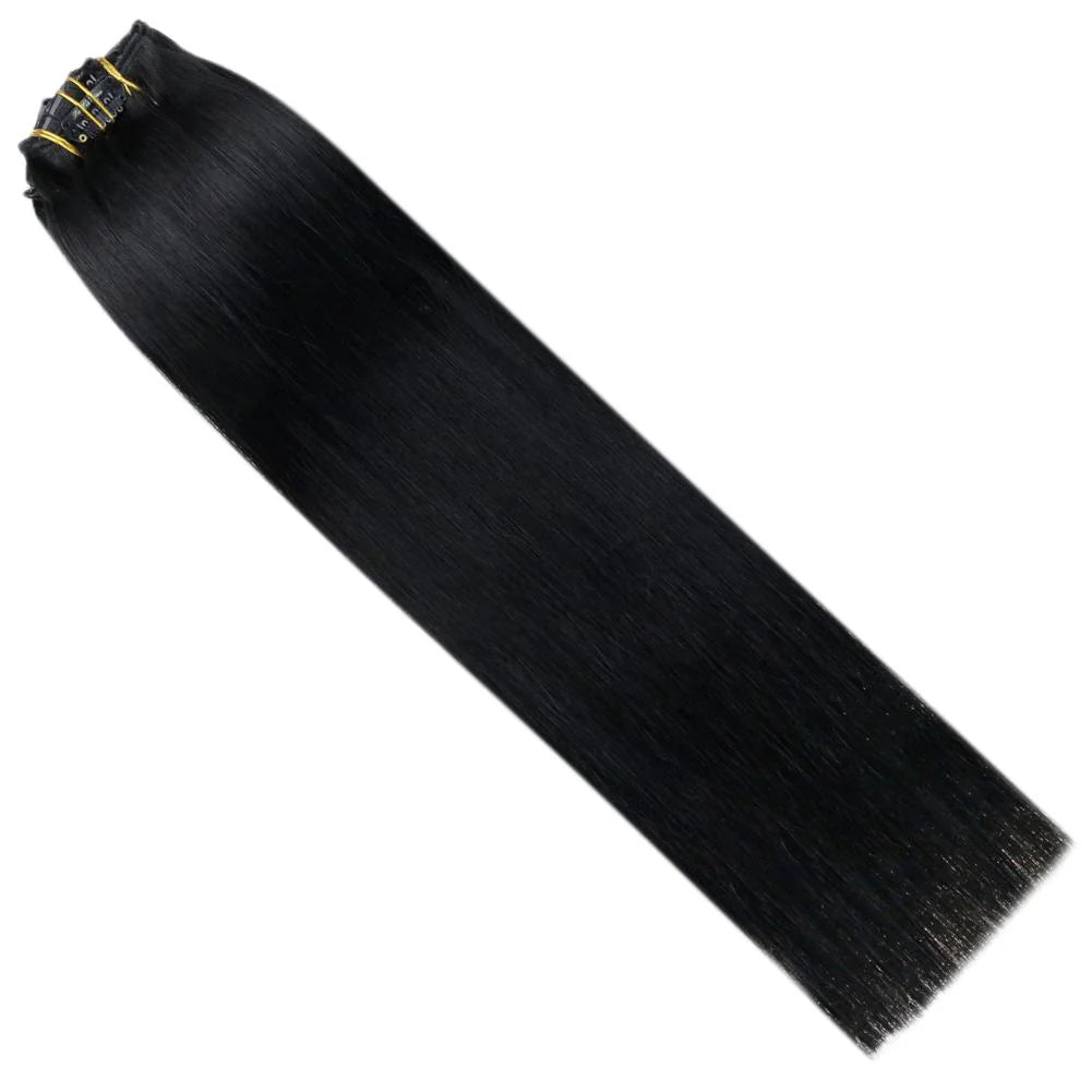 Jet Black 100% Remy Human Hair（#1）