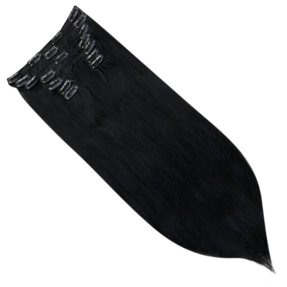 Jet Black 100% Remy Human Hair（#1）