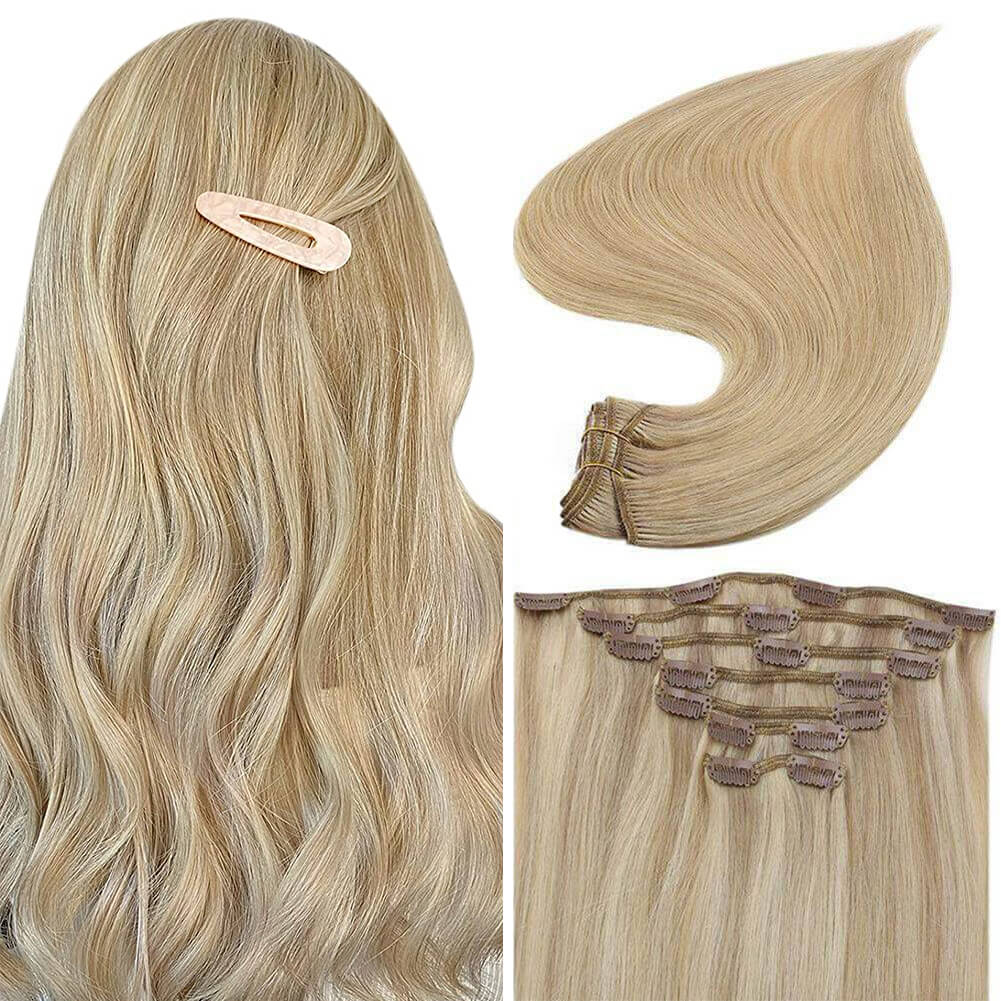 Light Blonde Highlight 100% Remy Human Hair（#16P22）