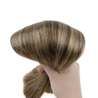 Dark Brown With Low Lights 100% Remy Human Hair（#2 3 27）