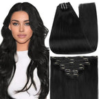 Jet Black 100% Remy Human Hair（#1）