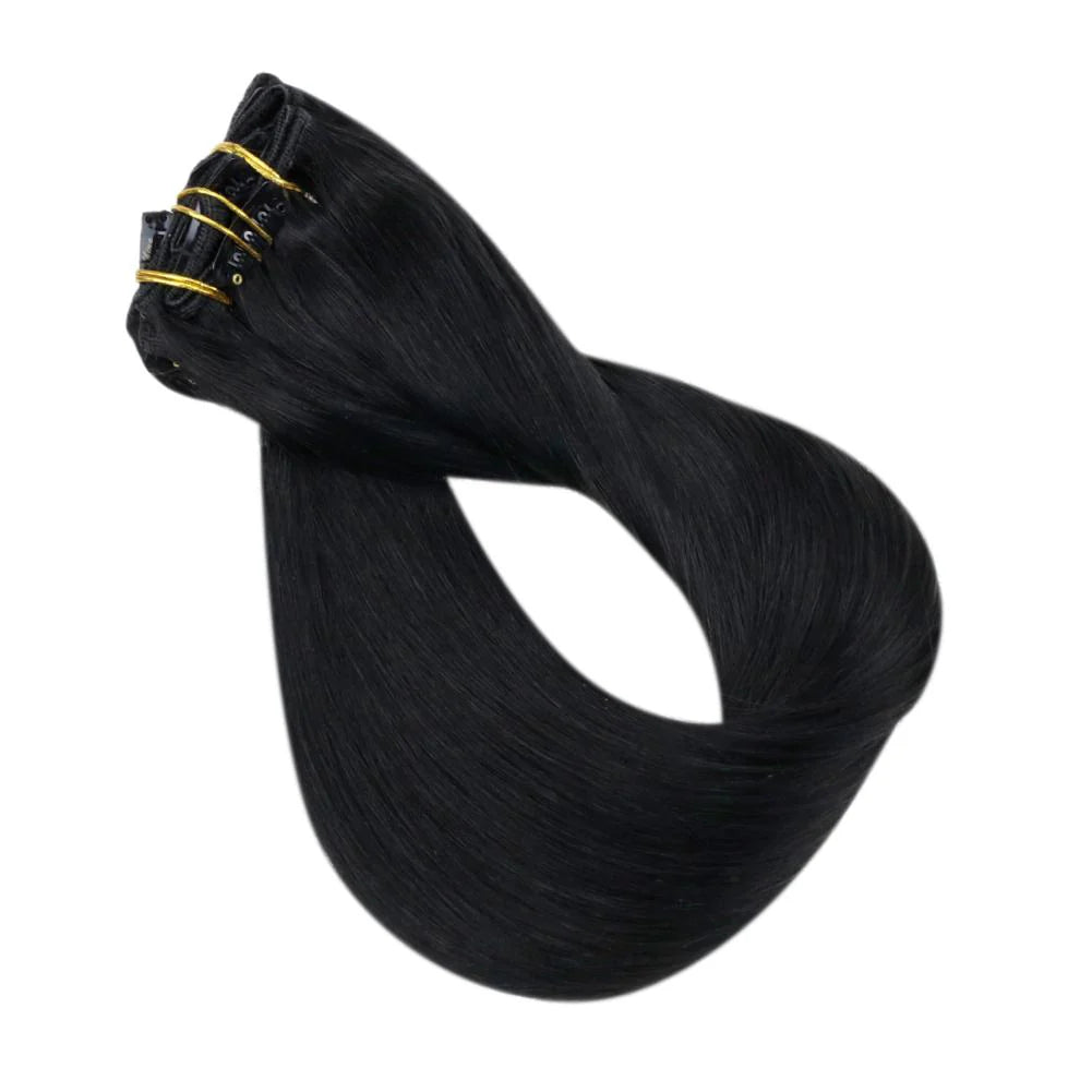 Jet Black 100% Remy Human Hair（#1）