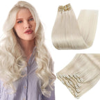 Platinum Blonde 100% Remy Human Hair（#60）