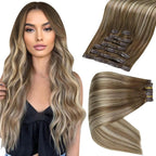 Chestnut Brown Ombre Brown With Blonde 100% Remy Human Hair（#6 60 6 ）