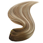 Chestnut Brown Ombre Brown With Blonde 100% Remy Human Hair（#6 60 6 ）