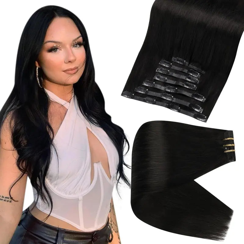 Natural Black 100% Remy Human Hair（#1B）