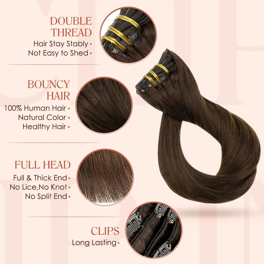 Brown 100% Remy Human Hair（#3）