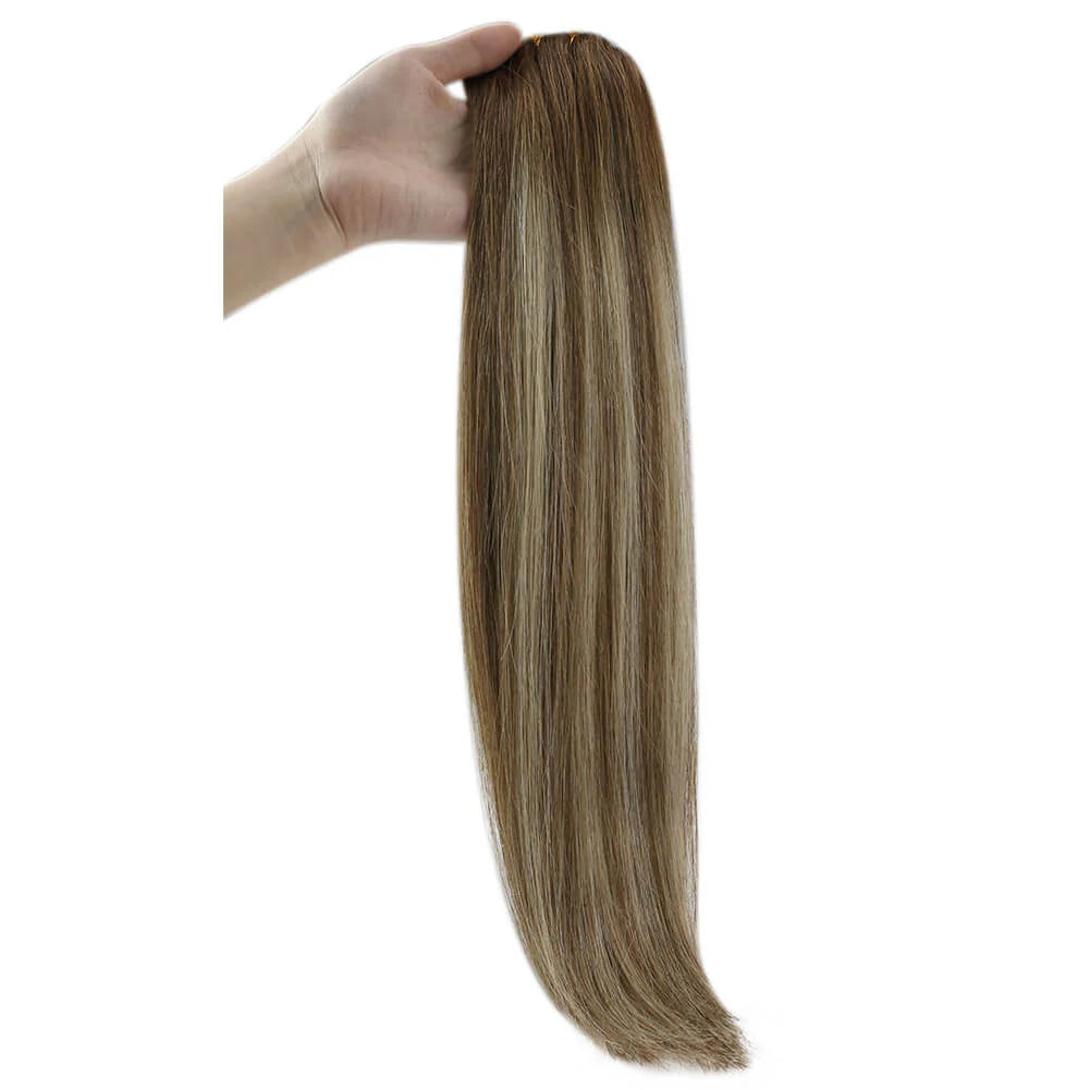Chestnut Brown Ombre Brown With Blonde 100% Remy Human Hair（#6 60 6 ）