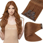 Clip in Extensions 100% Remy Human Hair Copper (#330)