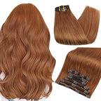 Clip in Extensions 100% Remy Human Hair Copper (#330)