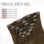 Medium Brown 100% Remy Human Hair（#4）