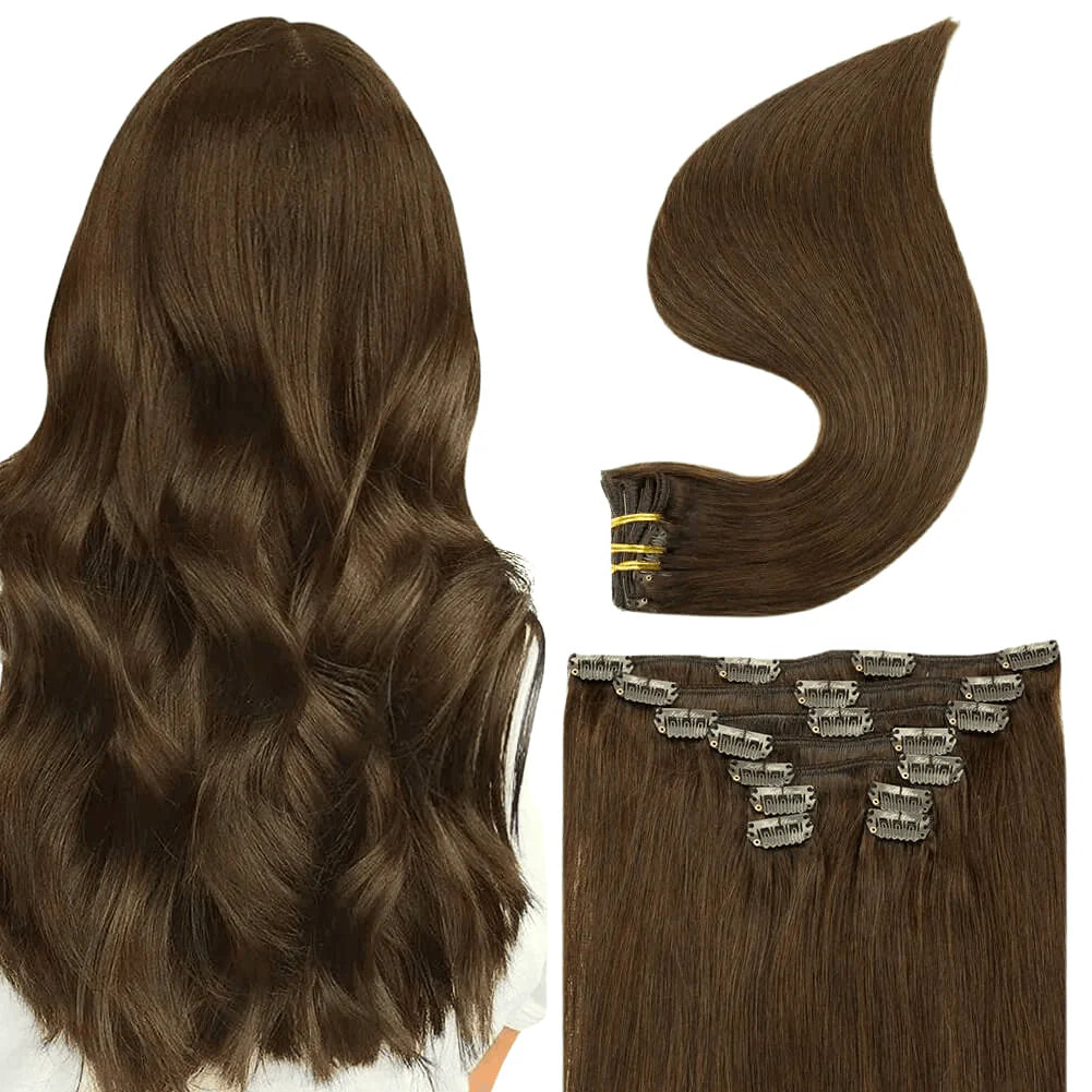 Medium Brown 100% Remy Human Hair（#4）