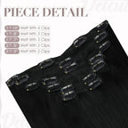 Jet Black 100% Remy Human Hair（#1）