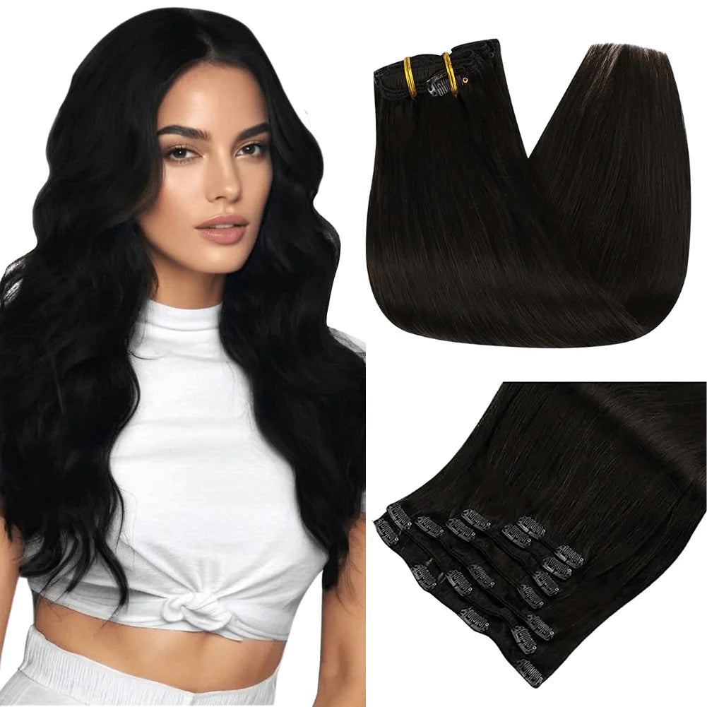 Natural Black 100% Remy Human Hair（#1B）
